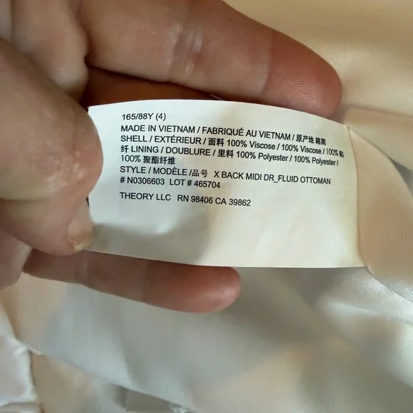 Theory White Halter Midi Dress with Cross-Back - Picture 9 of 15